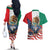 United States And Mexico Couples Matching Off The Shoulder Long Sleeve Dress and Hawaiian Shirt USA Eagle With Mexican Aztec