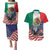 United States And Mexico Couples Matching Puletasi and Hawaiian Shirt USA Eagle With Mexican Aztec