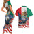 United States And Mexico Couples Matching Short Sleeve Bodycon Dress and Hawaiian Shirt USA Eagle With Mexican Aztec