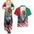 United States And Mexico Couples Matching Summer Maxi Dress and Hawaiian Shirt USA Eagle With Mexican Aztec