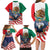 United States And Mexico Family Matching Long Sleeve Bodycon Dress and Hawaiian Shirt USA Eagle With Mexican Aztec