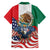 United States And Mexico Family Matching Long Sleeve Bodycon Dress and Hawaiian Shirt USA Eagle With Mexican Aztec