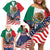 United States And Mexico Family Matching Off Shoulder Short Dress and Hawaiian Shirt USA Eagle With Mexican Aztec