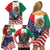 United States And Mexico Family Matching Off Shoulder Short Dress and Hawaiian Shirt USA Eagle With Mexican Aztec