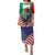 United States And Mexico Family Matching Puletasi and Hawaiian Shirt USA Eagle With Mexican Aztec