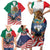 United States And Mexico Family Matching Short Sleeve Bodycon Dress and Hawaiian Shirt USA Eagle With Mexican Aztec