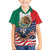 United States And Mexico Family Matching Short Sleeve Bodycon Dress and Hawaiian Shirt USA Eagle With Mexican Aztec