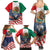 United States And Mexico Family Matching Summer Maxi Dress and Hawaiian Shirt USA Eagle With Mexican Aztec