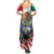 United States And Mexico Family Matching Summer Maxi Dress and Hawaiian Shirt USA Eagle With Mexican Aztec