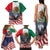 United States And Mexico Family Matching Tank Maxi Dress and Hawaiian Shirt USA Eagle With Mexican Aztec