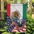 United States And Mexico Garden Flag USA Eagle With Mexican Aztec - Wonder Print Shop