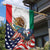 United States And Mexico Garden Flag USA Eagle With Mexican Aztec - Wonder Print Shop