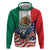 United States And Mexico Hoodie USA Eagle With Mexican Aztec