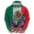 United States And Mexico Hoodie USA Eagle With Mexican Aztec