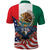 United States And Mexico Polo Shirt USA Eagle With Mexican Aztec - Wonder Print Shop