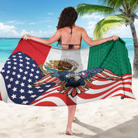 Back-facing sarong with red, white, and blue star field, green panel, and eagle emblem