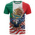 United States And Mexico T Shirt USA Eagle With Mexican Aztec