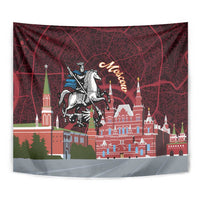 Russia Moscow Capital Tapestry Moskva Red Square Map