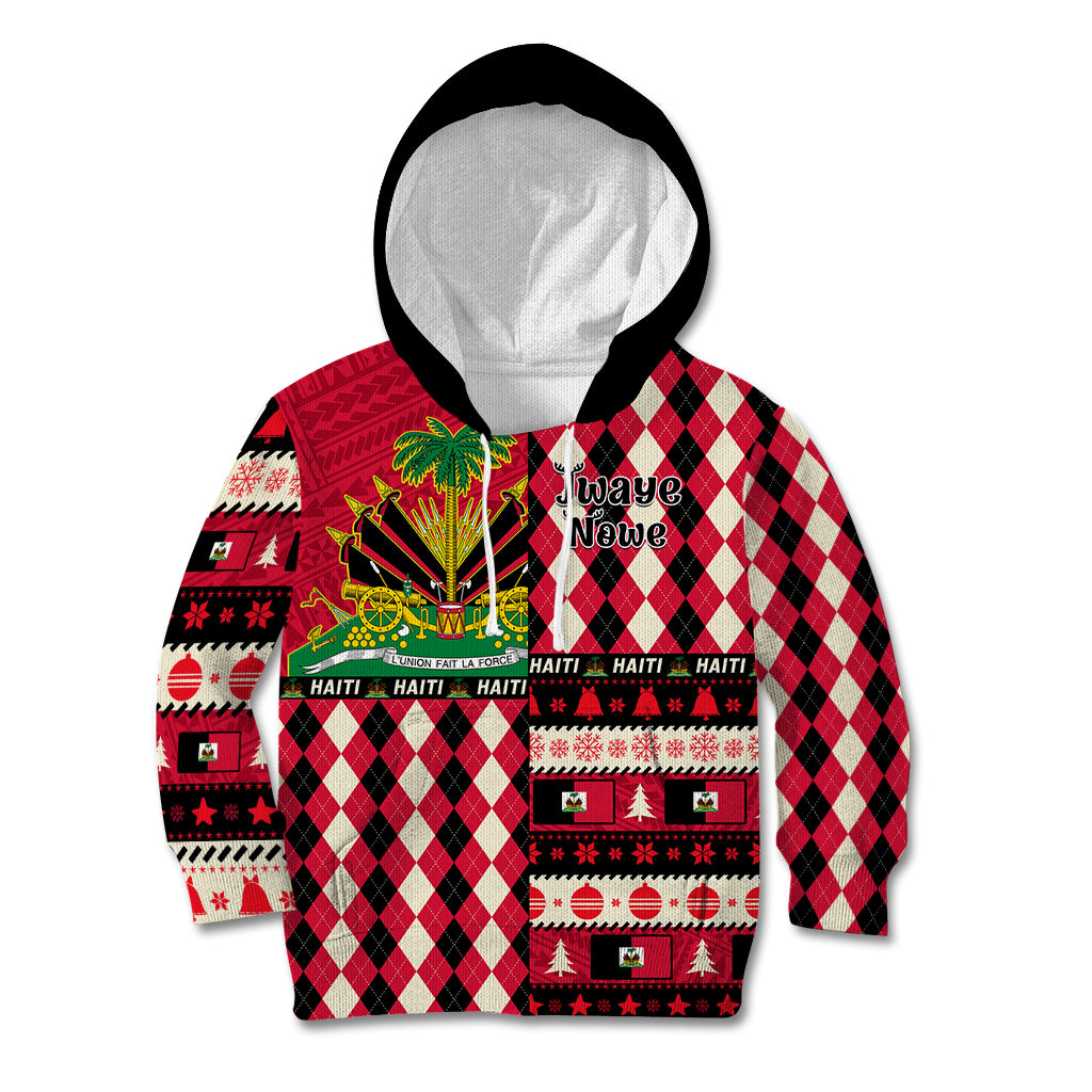 Haiti 1964 Christmas Kid Hoodie Jwaye Nowe 2023 With Coat Of Arms - Wonder Print Shop