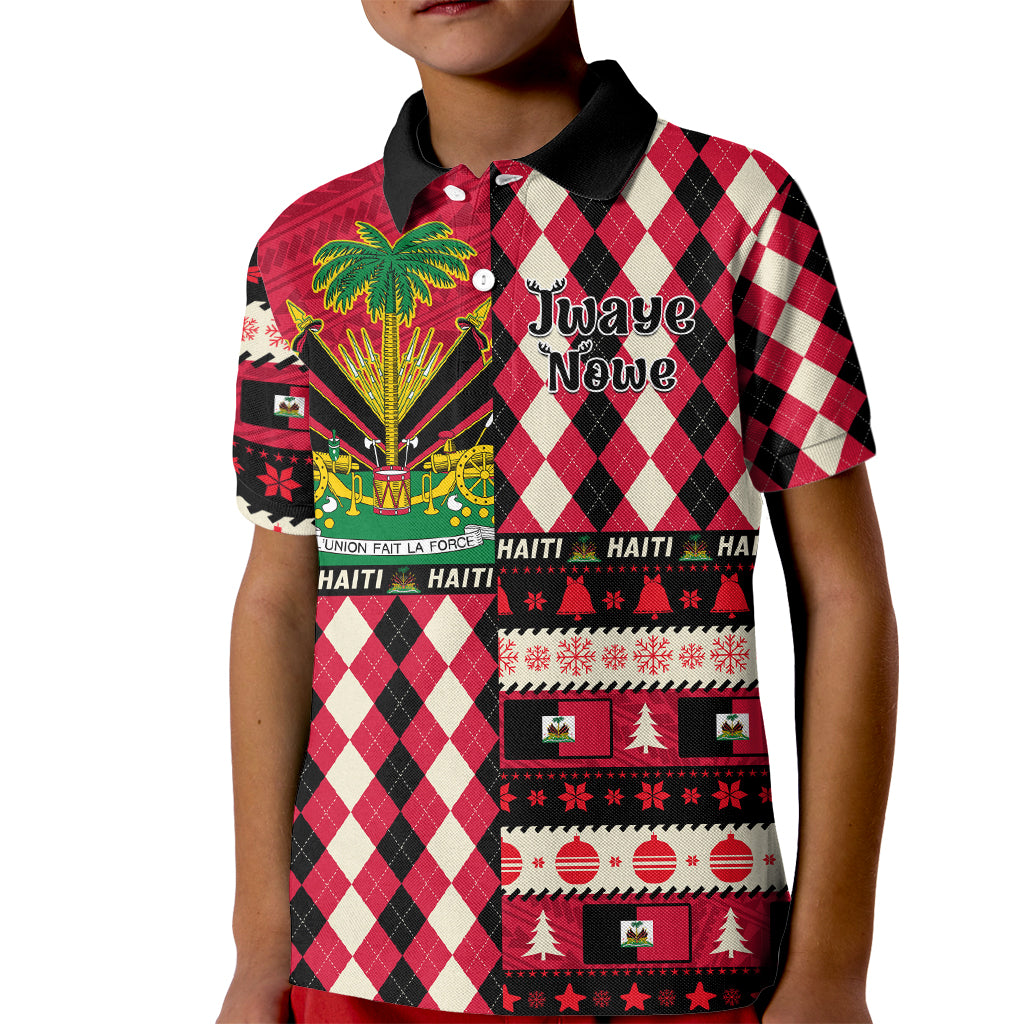 Haiti 1964 Christmas Kid Polo Shirt Jwaye Nowe 2023 With Coat Of Arms - Wonder Print Shop