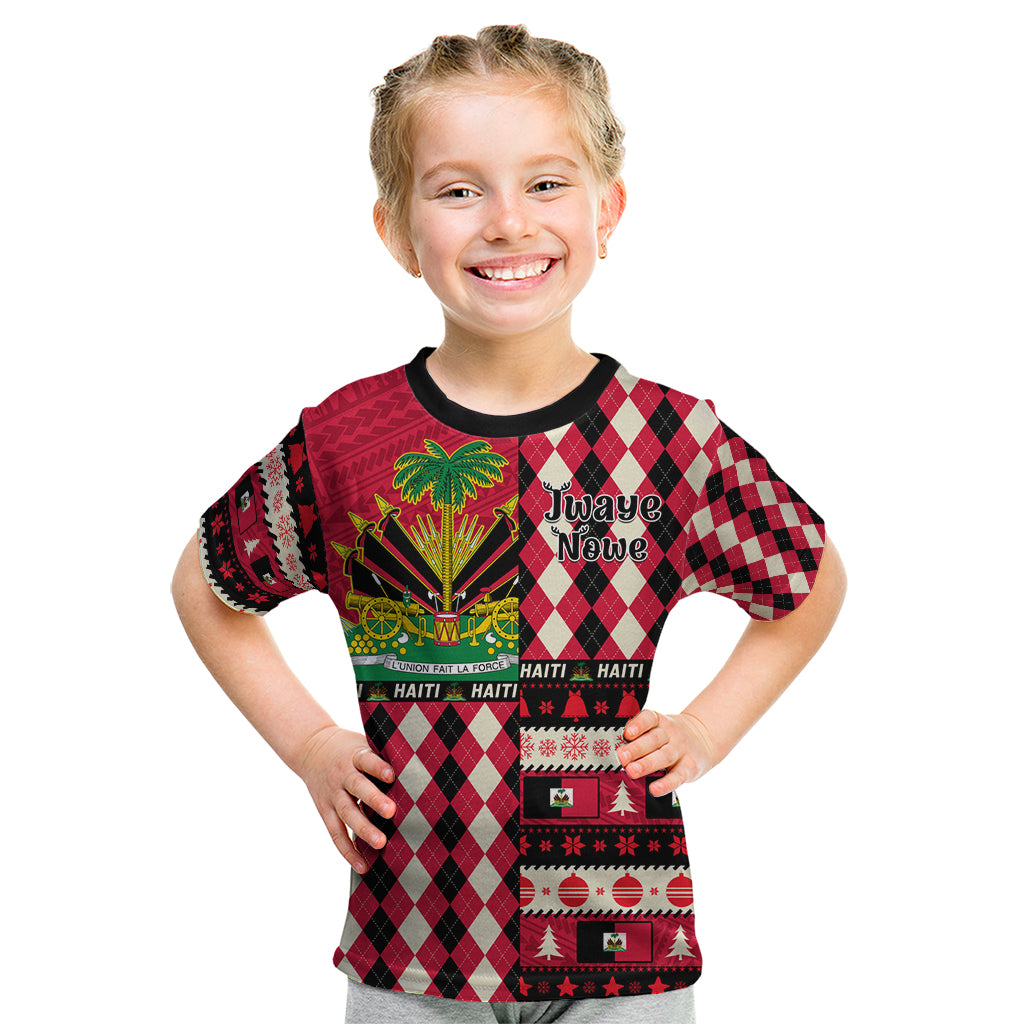 Haiti 1964 Christmas Kid T Shirt Jwaye Nowe 2023 With Coat Of Arms - Wonder Print Shop