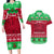 Personalised Wales Christmas Couples Matching Long Sleeve Bodycon Dress and Hawaiian Shirt Nadolig Llawen Cymru Unique Version - Wonder Print Shop