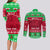 Personalised Wales Christmas Couples Matching Long Sleeve Bodycon Dress and Long Sleeve Button Shirt Nadolig Llawen Cymru Unique Version - Wonder Print Shop