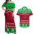 Personalised Wales Christmas Couples Matching Off Shoulder Maxi Dress and Hawaiian Shirt Nadolig Llawen Cymru Unique Version - Wonder Print Shop