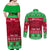 Personalised Wales Christmas Couples Matching Off Shoulder Maxi Dress and Long Sleeve Button Shirt Nadolig Llawen Cymru Unique Version - Wonder Print Shop