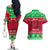 Personalised Wales Christmas Couples Matching Off The Shoulder Long Sleeve Dress and Hawaiian Shirt Nadolig Llawen Cymru Unique Version - Wonder Print Shop