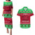 Personalised Wales Christmas Couples Matching Puletasi Dress and Hawaiian Shirt Nadolig Llawen Cymru Unique Version - Wonder Print Shop