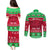 Personalised Wales Christmas Couples Matching Puletasi Dress and Long Sleeve Button Shirt Nadolig Llawen Cymru Unique Version - Wonder Print Shop