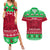 Personalised Wales Christmas Couples Matching Summer Maxi Dress and Hawaiian Shirt Nadolig Llawen Cymru Unique Version - Wonder Print Shop