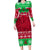 Personalised Wales Christmas Long Sleeve Bodycon Dress Nadolig Llawen Cymru Unique Version - Wonder Print Shop