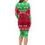 Personalised Wales Christmas Long Sleeve Bodycon Dress Nadolig Llawen Cymru Unique Version - Wonder Print Shop