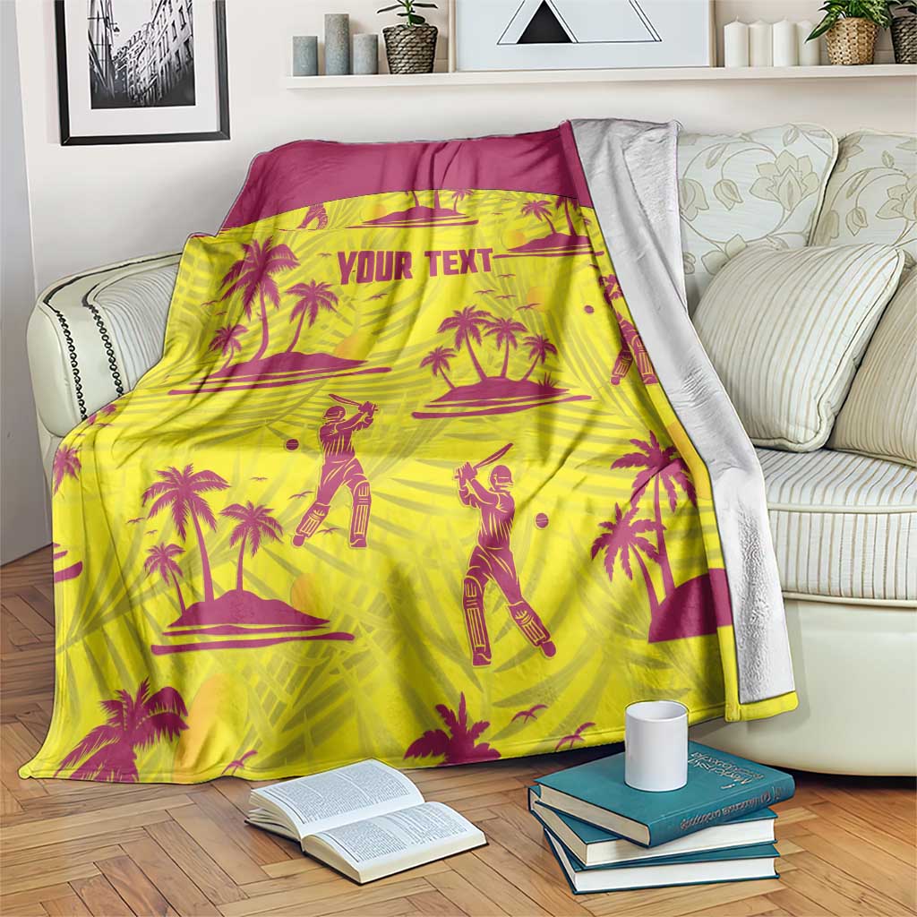 West Indies Cricket Custom Blanket Windies Palm Tree Tropical Style - Wonder Print Shop