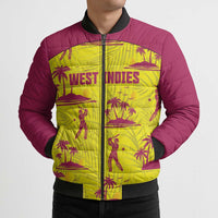 West Indies Cricket Custom Bomber Puffer Jacket Windies Palm Tree Tropical Style - Wonder Print Shop