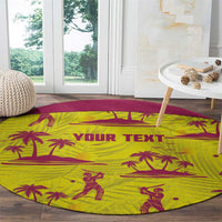 West Indies Cricket Custom Round Carpet Windies Palm Tree Tropical Style - Wonder Print Shop