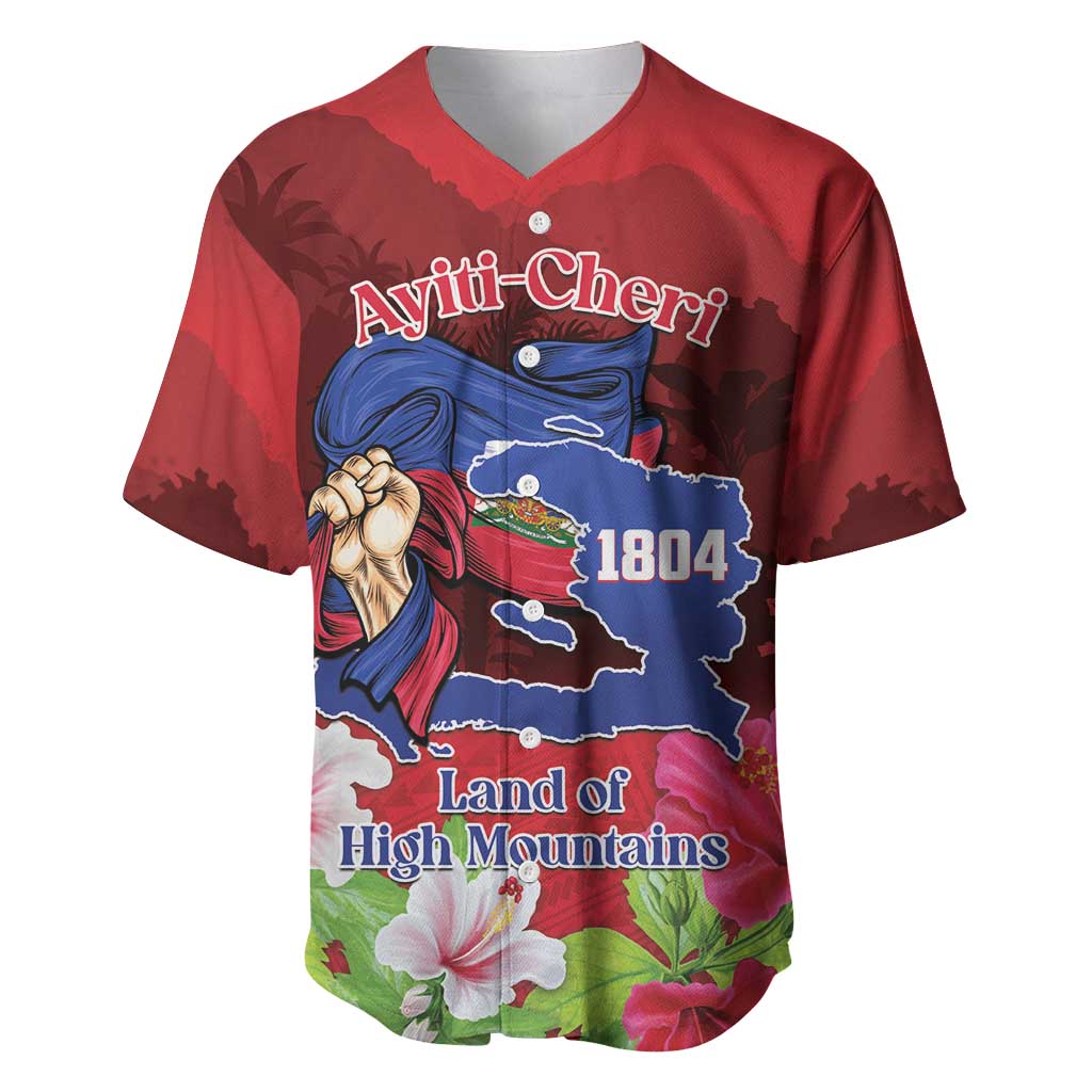 Ayiti-Cheri Independence Day Baseball Jersey Land of High Mountains - Wonder Print Shop