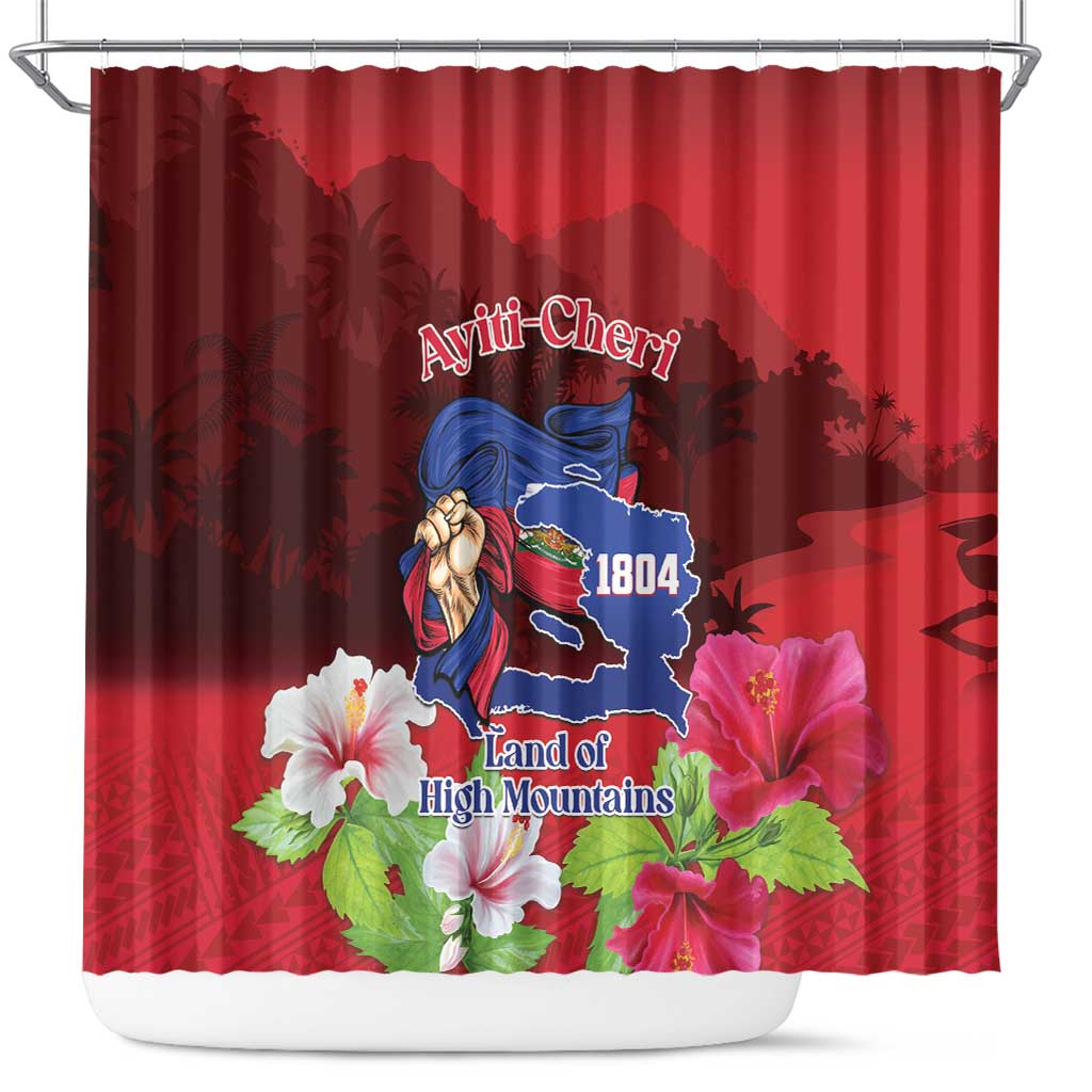 Ayiti-Cheri Independence Day Shower Curtain Land of High Mountains