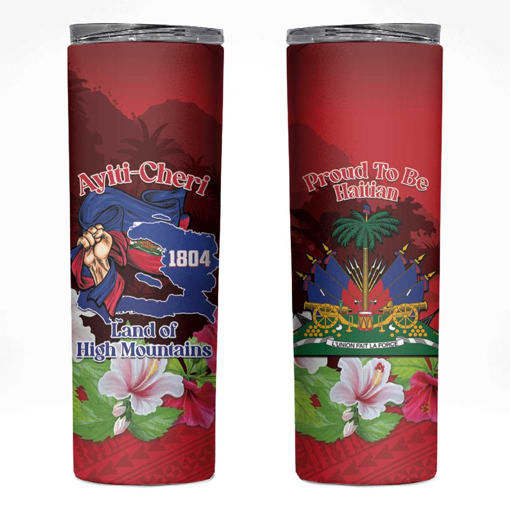 Ayiti-Cheri Independence Day Skinny Tumbler Land of High Mountains - Wonder Print Shop