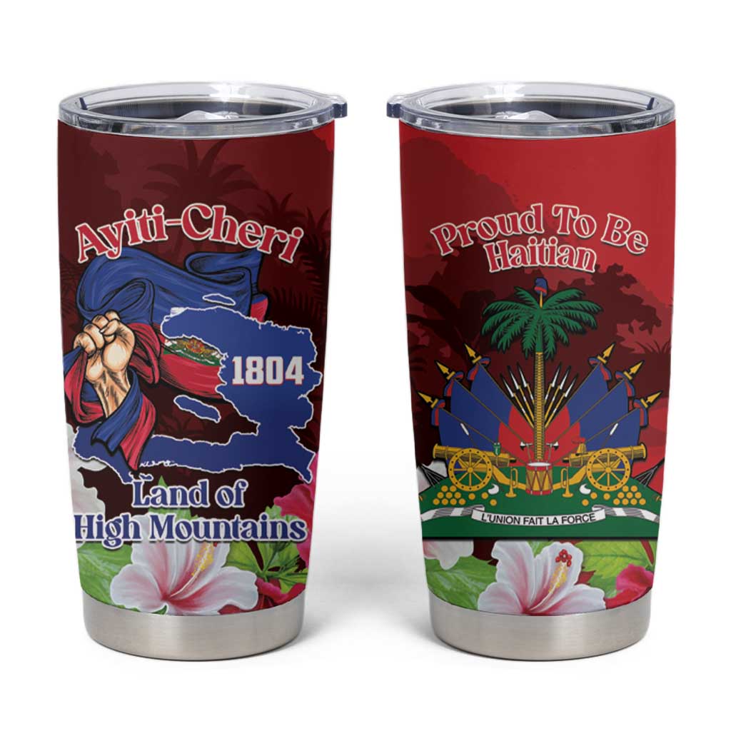 Ayiti-Cheri Independence Day Tumbler Cup Land of High Mountains - Wonder Print Shop