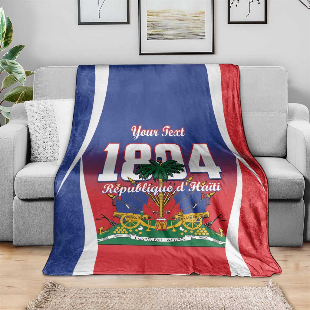 Haiti 1804 personalized blanket with flag design and custom text
