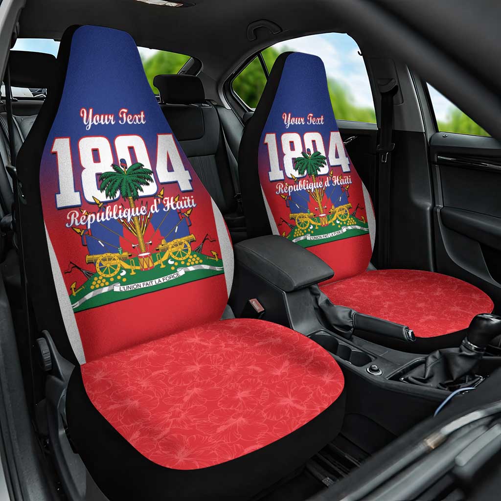 Personalized Haiti 1804 Car Seat Cover Happy 221st Independence Anniversary - Wonder Print Shop