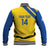 Custom Saint Lucia Football Baseball Jacket 2025 Go Champions - Yellow Version