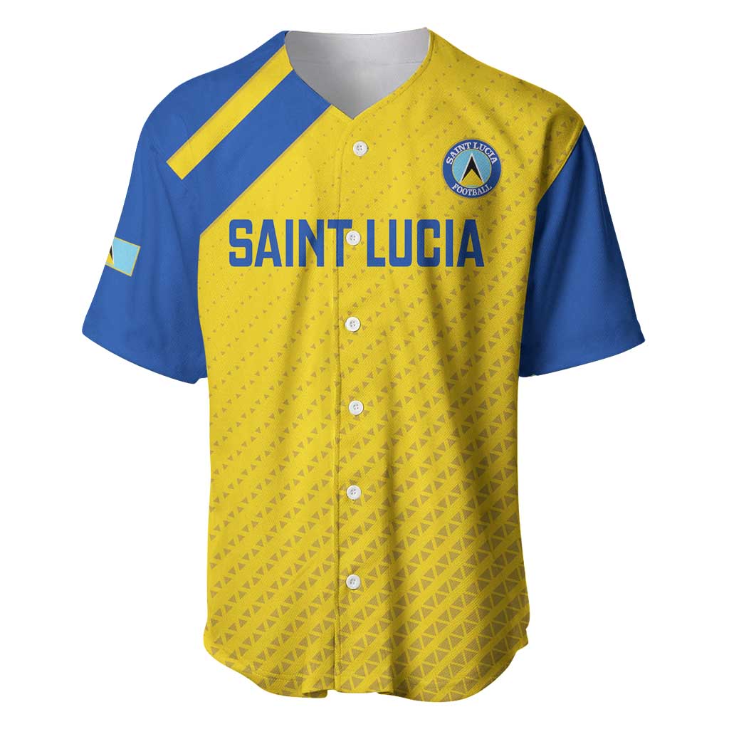 Custom Saint Lucia Football Baseball Jersey 2025 Go Champions - Yellow Version