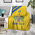 Custom Saint Lucia Football Blanket 2025 Go Champions - Yellow Version