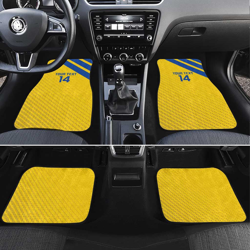 Custom Saint Lucia Football Car Mats 2025 Go Champions - Yellow Version