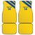 Custom Saint Lucia Football Car Mats 2025 Go Champions - Yellow Version