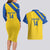 Custom Saint Lucia Football Couples Matching Long Sleeve Bodycon Dress and Hawaiian Shirt 2025 Go Champions - Yellow Version